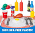 120 Set Piece Deluxe Pretend Play Food Toy Tasty Treats Plastic Cooking and Grocery Shopping Assortment