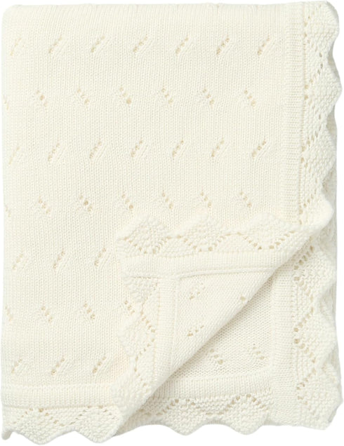 100% Cozy 40x30in Baby Blanket Cotton Knit Swaddle Soft Newborn Receiving Blanket for Boy/Girl Crib,Stroller White