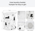Foldable Baby Laundry Basket Hamper for Nursery Girl Boy kids Clothes laundry hamper basket Portable Tall Collapsible Cute Laundry Basket Organizer, Nursery Storage Basket with Handles (Animal Cats) by QiANBiRD
