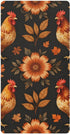 CZXW Rooster Hen Floral Design Crib Sheets Fitted 52" x 28" Natural Cotton