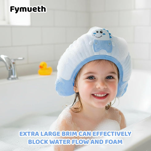NCXFTP Baby Hair Washing Shield, Bath Visor for Toddlers and Baby Shower Cap, Toddler Hair Washing Shield with Blue