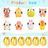 8 Pack Jumbo Golden Easter Eggs Fillers with Popping Eyes Fidget Toys, Squeeze Animals for Stress Relief, Easter Basket