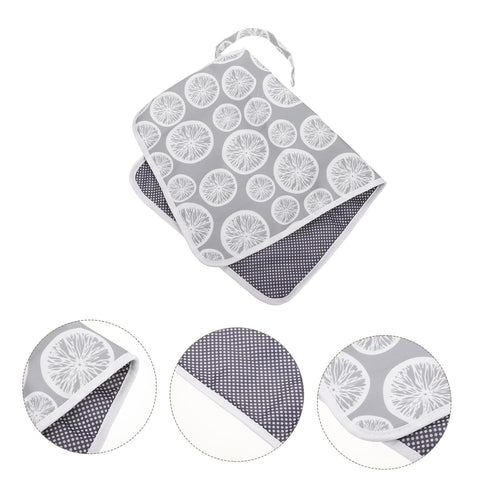 Travel-Friendly Gray Lemon Changing Pad Urinal Mat for Newborns