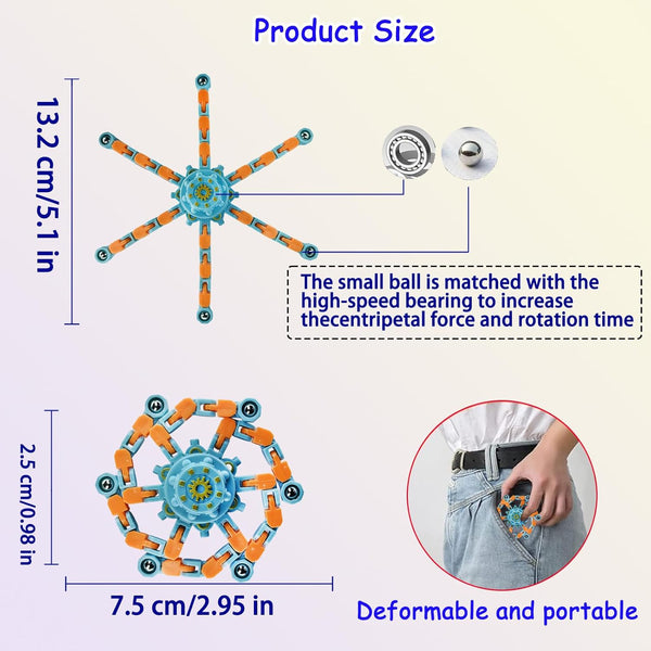 Sqlhrke 30 Pack Sensory Fidget Spinner Toys,Stress Relief Treasure Box Toys for Classroom Prizes,Pinata Easter Basket