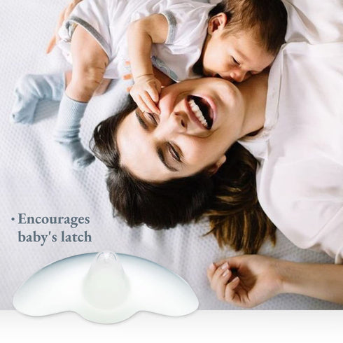 Ameda Washable Skin-to-Skin Nipple Shield for Breastfeeding, Ultra-Thin Flexible Silicone, Cut-Out 24mm