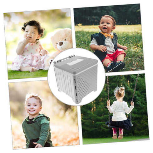 Portable Folding Toilet for Adjustable Height Collapsible Seat with Lid Travel Potty for Car Outdoor Camping Easy-Clean
