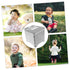 Portable Folding Toilet for Adjustable Height Collapsible Seat with Lid Travel Potty for Car Outdoor Camping Easy-Clean