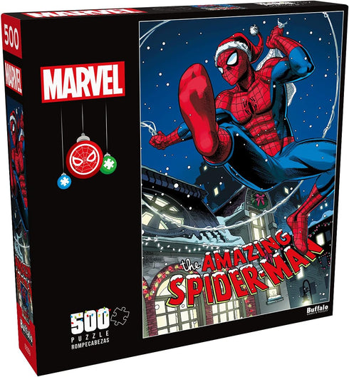 Buffalo Games - Marvel - Swinging into The Holidays - 500 Piece Jigsaw Puzzle for Adults