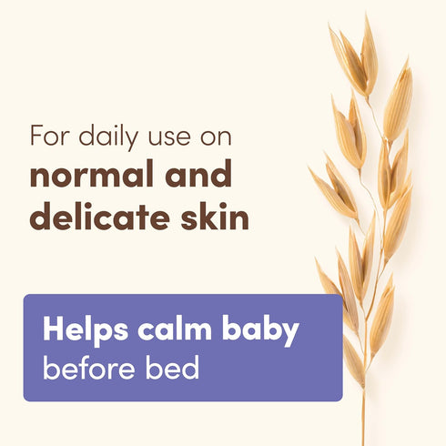 12 oz Aveeno Baby Calming Comfort Moisturizing Body Lotion with Relaxing Lavender & Vanilla Scents, Non-Greasy Baby
