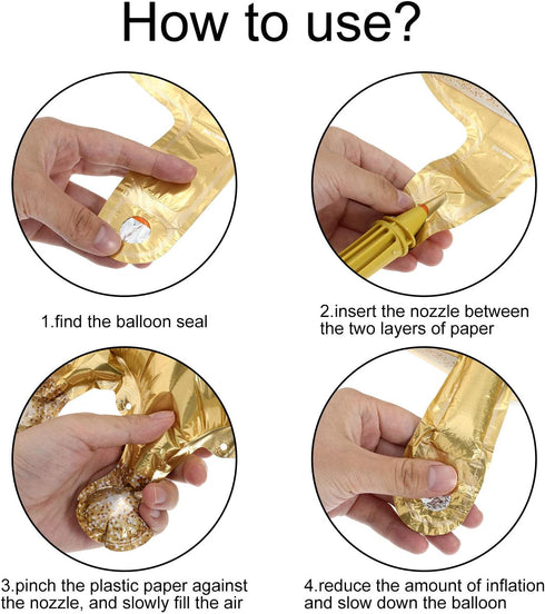 6 Pieces Jumbo Foil Crown Balloons - Large 40 Inches Gold Foil Helium Balloons for Birthday Wedding Party Decorations