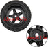 12mm Hex Rubber Tires & Plastic Wheel Rims with Foam, 75mm/2.95'' for HSP Tamiya HPI Kyosho 1/10 Touring Car, WLtoys