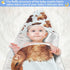 WELLDAY 30x30 Inch Highland Cows Hooded Baby Bath Towels, Cotton Soft Hooded Towel for Babies - Absorbent Baby Bath