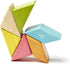 6 Piece Tegu Pocket Pouch Prism Magnetic Wooden Block Set, Tints