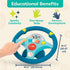 2 B. toys Woofer's Musical Driving Wheel Pretend Play Steering Wheel with Music, Sounds & Lights for Toddlers, Kids