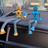 LED Light Up Sensory Fidget Robot Toys for Kids, Suction Cup Poseable Action Figures, XL