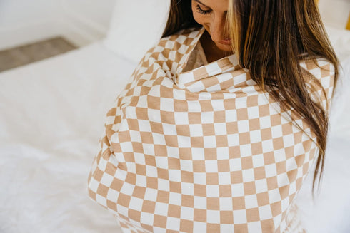 Copper Pearl Multi-Use Cover: Car Seat Covers, Nursing Cover, and Stroller Cover for Sun - Stretchy Fabric, All-Season