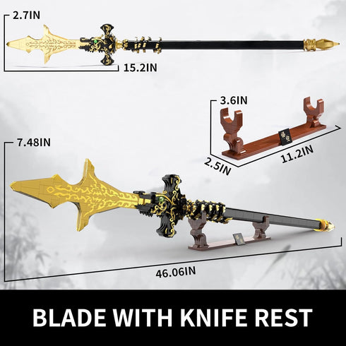 Set Adult,46in 14(904 SATHIBI Demon Swords Building for Long Knife Building Block Model Kit with Stand,Anime