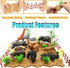 65PCS Safari Animal Figurines Toy Set, Realistic Jungle Zoo Figures for Kids Ages 3-8
