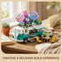 HJPLPXH Set 862 Flower rv Camper Van Building Piece Botanical Travel Bus with Opening Side Cabin Outdoor Table Chairs