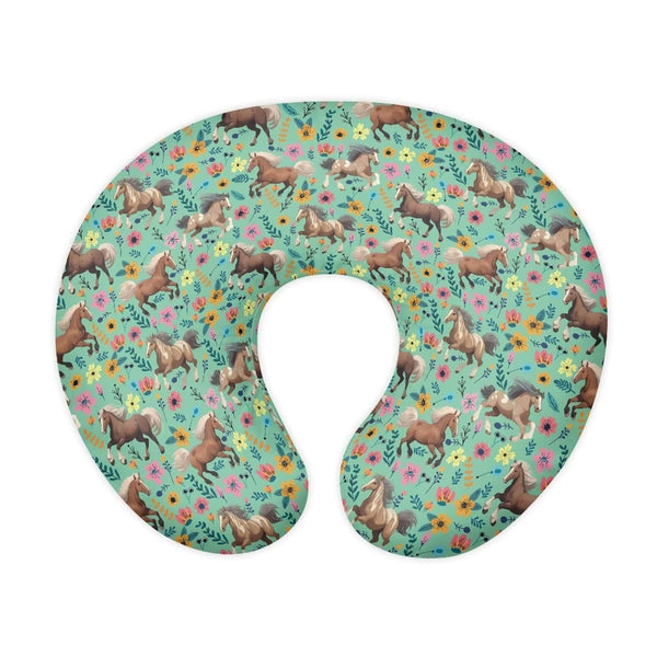 Qehuruxo Horse Boy Nursing Pillow Cover for Baby Boys Flower Breastfeeding Pillow Slipcover