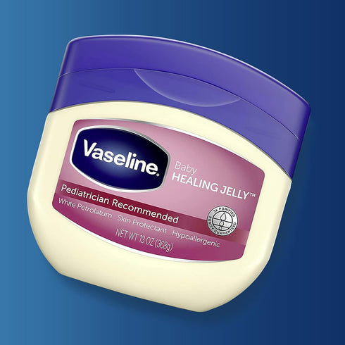 Vaseline 100% Pure Petroleum Jelly Baby, Dermatologist Recommended, Hypoallergenic Skin Protectant, 2 Pack - 13 oz each