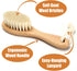 Set, 2Pcs Wooden Baby Hair Brush and Comb Natural Soft Goat Bristles Brush with Baby Shower Scrubber Perfect Scalp