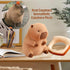 Capybara Plush Toy Pillow with Wearable Bread, 12" Cute Capybara Stuffed Animal, Soft Capybara Plushie Toy Doll Pillow for Girls Boys Kids, Stuffed Capybara Toy Birthday Decorations Gifts