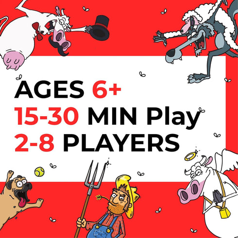 Tweedle Dee Games 6+ Hey Cow! - Family Card Game for Kids and Adults - Fun Farm-Themed Strategy Game Ages - Easy