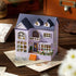 TuKIIE DIY Miniature Dollhouse Kit with Furniture, 1:32 Scale Opened & Closed Wooden House for Kids