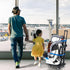 Car Seat Travel Cart for Airport, Car Seat Dolly Carseat Roller Foldable Car Seat Carrier Dolly with Blue Straps