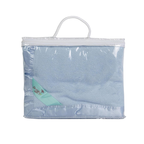 34 47 inches Bamboo Rayon Soft Light Blue Toddler Security Blanket - Thermal Sky Blue Baby Blanket with Satin Edging