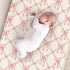 KuphiL10C Girls-16x32 Cute Bows Flowers Pattern Baby Changing Pad Cover, Unisex Bows Nursery Diaper Changing Table Pad