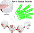 LED Gloves with Flash Finger Lights - 3 Colors, 10 Modes Colorful Light Up Gloves for Christmas Parties