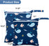 fimaska 2 Pack 2 Wet Dry Bags Waterproof Washable Travel Bags, Wet Bag with Zippered Pockets for Diapers, Daycare