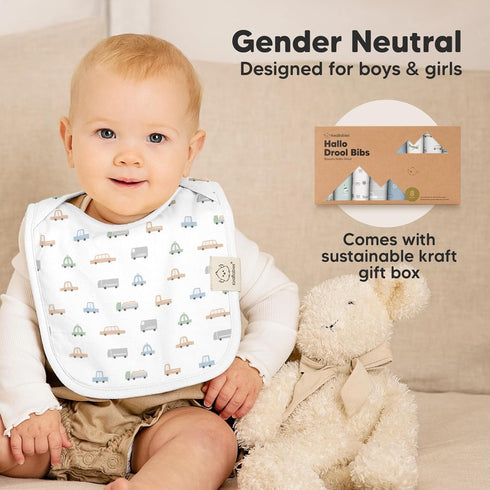 8-Pack Baby Bibs for Boys, Girls - Pullover Bibs for Baby Girl, Baby Boy, Baby Bandana Bibs for Drooling and Teething