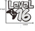 Level 16th Game Birthday Cake Topper, Video Game Boy's 16 Birthday Level Up Party Decoration Supplies