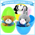 12PCS CH HAICHENG Filled Easter Eggs with Plush Animal Toys Inside, Prefilled Easter Eggs for Easter Eggs Hunt, Easter