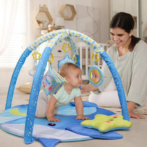 31x31inch Set, Dr.Rapeti Baby Play Mat, Activity Baby Play Gym with Arch, Playmats & Floor Gyms, Detachable Mirror