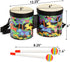Tosnail 5" and 6" Bongo Drum with Storage Bag and Mallets, Hand Drum Kids Drum Set, Musical Toy for Kids