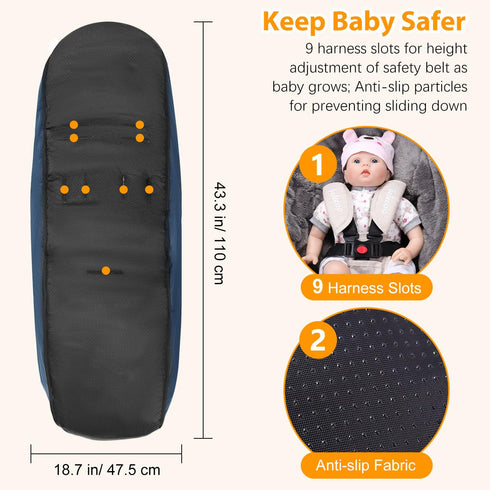 6-36 Zooawa Stroller Bunting Bag Universal, Waterproof Baby Stroller Footmuff, Stroller Sleeping Bag for Cold Weather