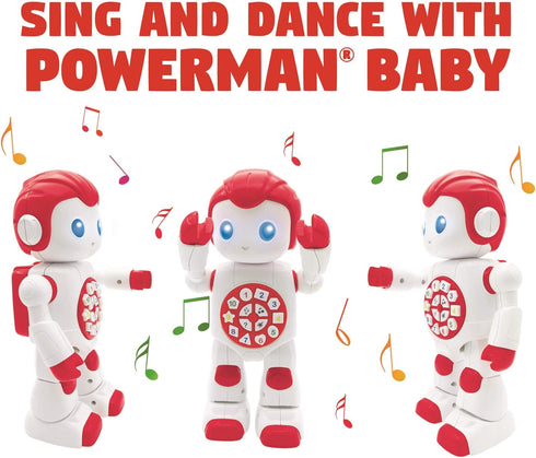 LEXiBOOK Powerman Baby Smart Interactive Toy Robot for Kids, Dancing Plays Music Quiz Numbers Shapes Colors