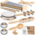 LOOIKOOS Toddler Musical Instruments, Eco Friendly Music Set for Kids Preschool Educational,