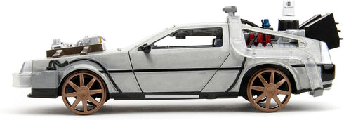Back to The Future Part III 1:24 Time Machine Rail Wheels - Die-Cast Car for Kids and Adults