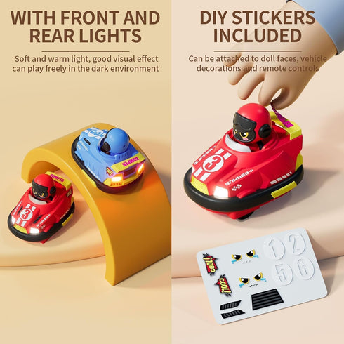 OBEST Multiplayer Remote Control Bumper Car, 2 Pack, RC Car with Ejection Doll, Interactive Toys for Boys and Girls