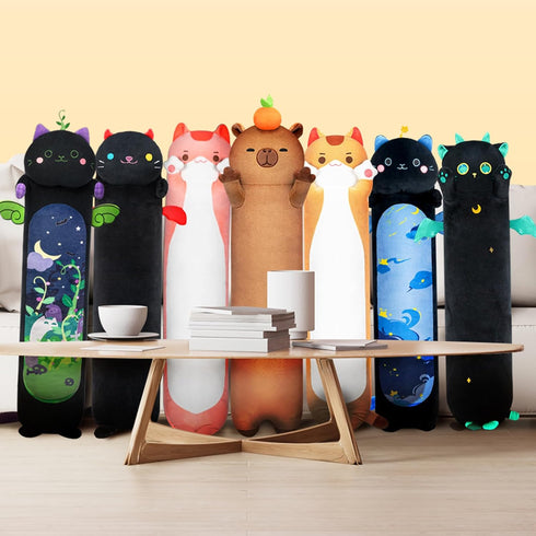 Long Plush Capybara Body Pillow - 20 Inch Cute Stuffed Animal - Soft Cuddle Pillow Gift for Girls