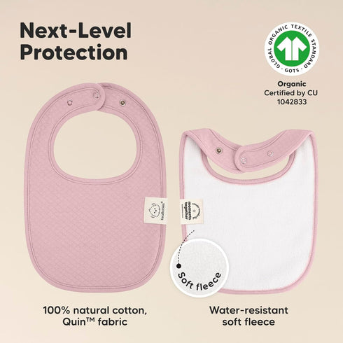 8-Pack Organic Baby Bibs for Baby Girls, Baby Boys - Absorbent Drool Bibs for Spit Ups, Cotton Cloth Baby Bibs