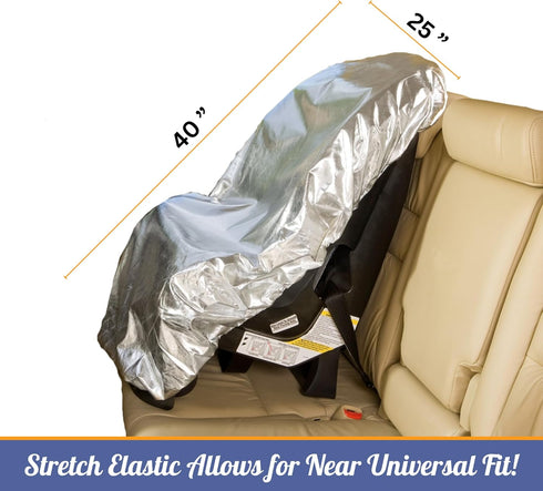 Mommys Summer Helper Car Seat Sun Shade Cover Heat Reflective Car Seat Sun Protector for Baby & Toddler Universal Fit