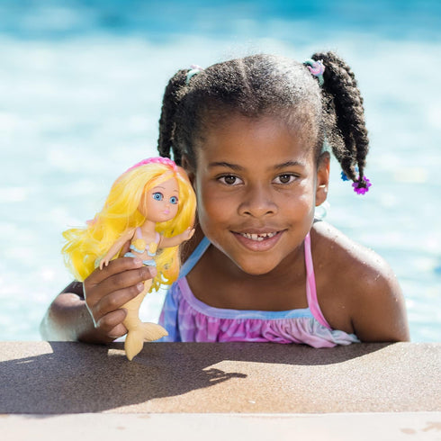 ADORA Water Wonder Mermaid Dolls, Color-Changing Tail in Cold Water, 7" Toy Baby Doll