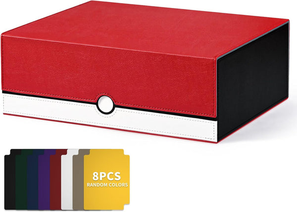 Card Storage Box for Trading Cards, 1800+ PU Leather Commander Card Deck Case, Magnetic Closure for Magic Cards