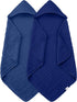 Spotted Play 2 Pack Hooded Baby Towels - 100% Muslin Cotton for